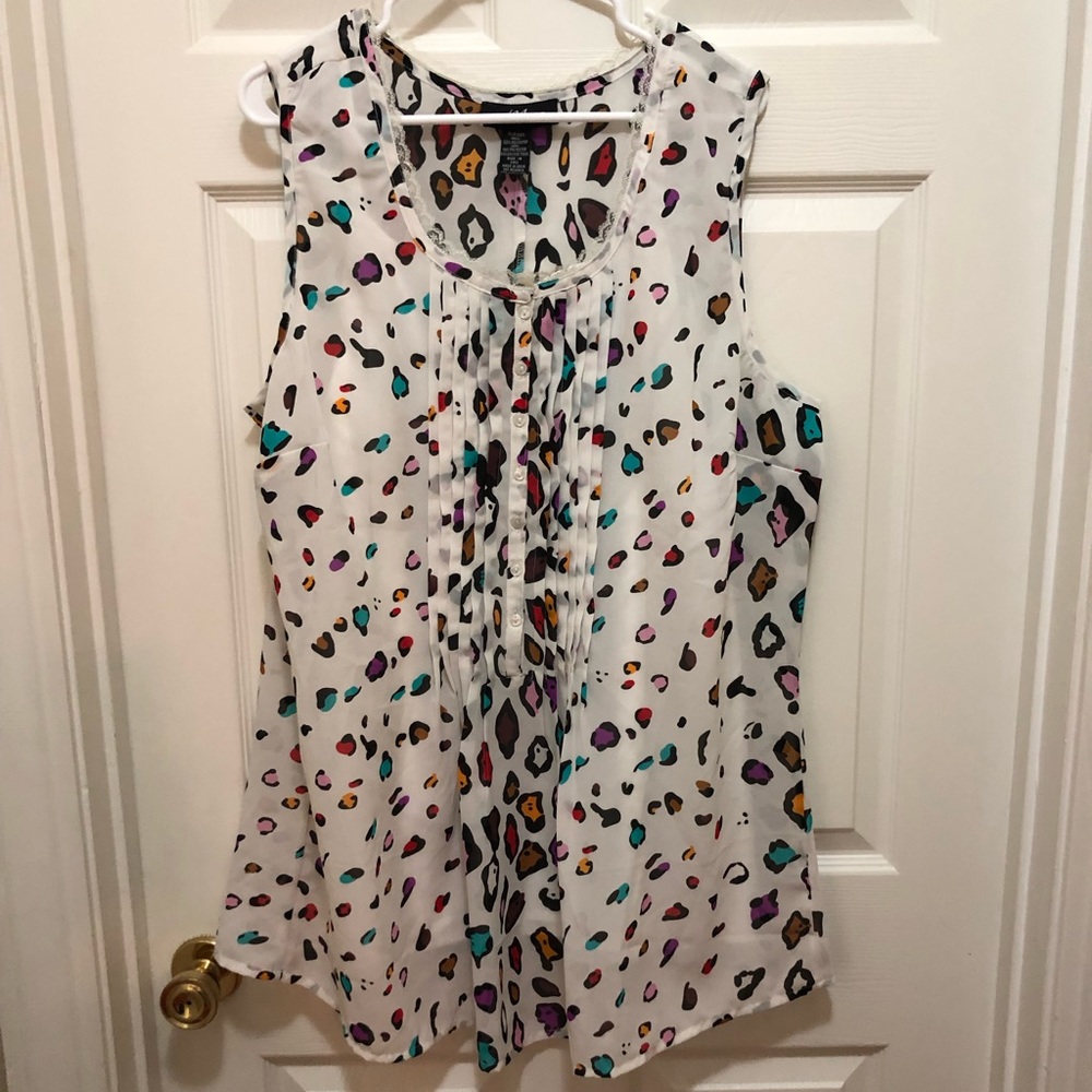 ANIMAL PRINT Multicolored Sleeveless Top